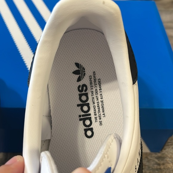 NWT Adidas Originals SAMOA Men's Shoes - White/Black Stripes - 675033 - Picture 4 of 12